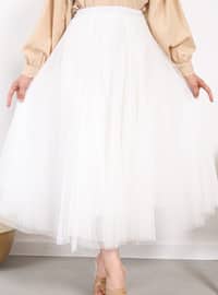 White - Fully Lined - Skirt