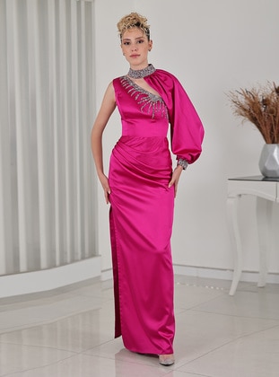 Fuchsia - Unlined - Modest Evening Dress - Rana Zenn
