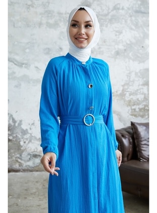 Blue - Modest Dress - InStyle