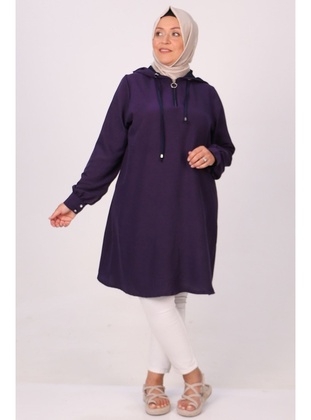 Purple - Plus Size Tunic - Eslina