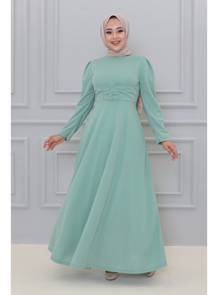 Mint Green - Modest Dress - Moda Ebva