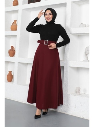 Burgundy - Skirt - Moda Ebva