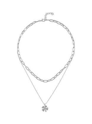 Silver color - Necklace - Fsg Takı