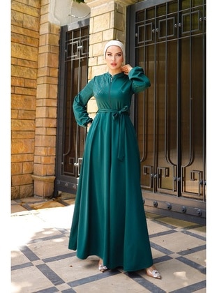 Emerald - Unlined - Abaya - Burcu Fashion