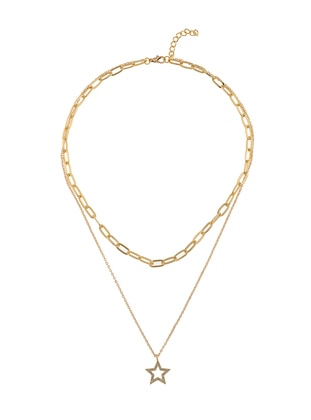 Golden color - Necklace - Fsg Takı