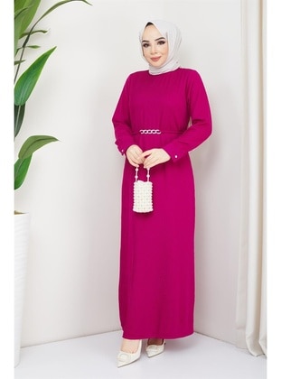 Fuchsia - Modest Dress - Akra Moda