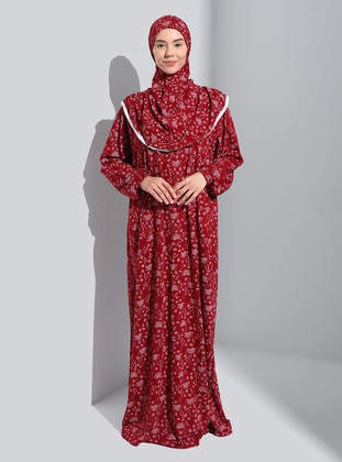 Burgundy - Multi - Unlined - Prayer Clothes - AHUSE