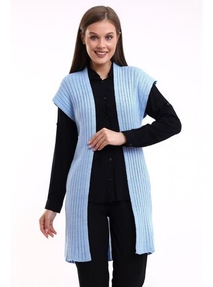 Blue - Knit Vest - Maymara