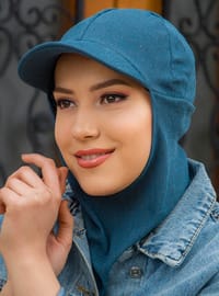 بترولي - من لون واحد - حجابات جاهزة