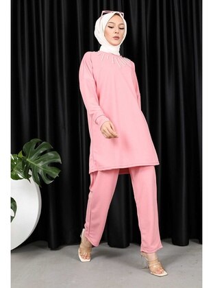 Pink - Unlined - Suit - İmaj Butik