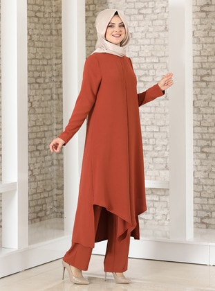 Brick Red - Suit - Fashion Showcase Design