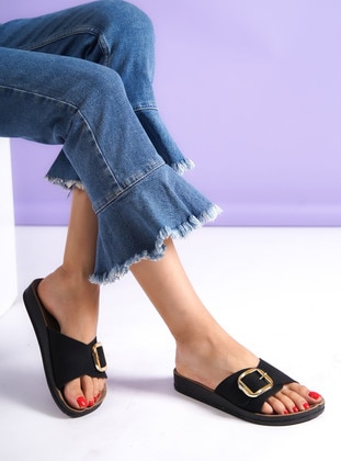 Black - Sandal - Slippers - Shoescloud