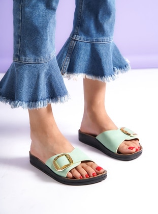 Mint Green - Sandal - Slippers - Shoescloud
