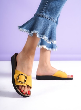 Yellow - Sandal - Slippers - Shoescloud