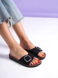 Black - silver - Sandal - Slippers