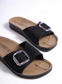 Black - silver - Sandal - Slippers