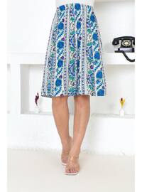 Light Blue - Plus Size Skirt