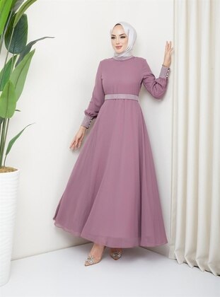 Lilac - Modest Evening Dress - Hakimoda