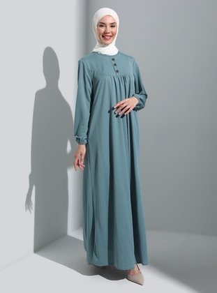 Mint Green - Modest Dress - Ecesun