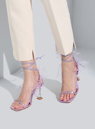 Lilac - High Heel - Evening Shoes - Dilipapuç