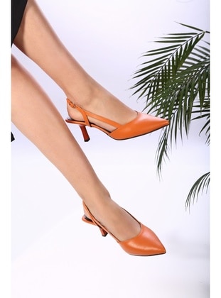 High Heel - Orange - Heels - Shoeberry