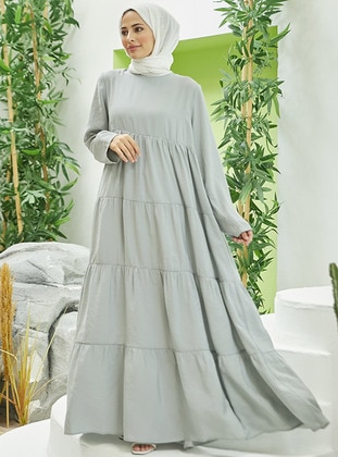 Light Gray - Modest Dress - Neways