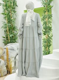 Light Gray - Modest Dress