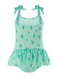 Mint Green - Girls` Swimsuit