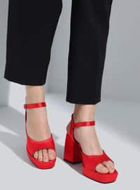 Red - High Heel - Evening Shoes