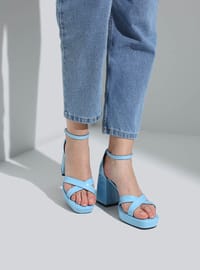 Blue - High Heel - Evening Shoes