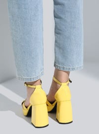 Yellow - High Heel - Evening Shoes