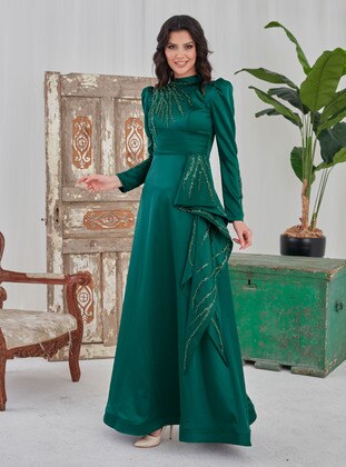 Emerald - Modest Evening Dress - Gizem Kış