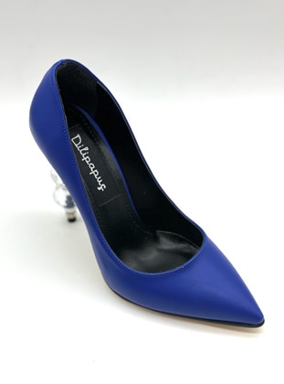 Navy Blue - High Heel - Evening Shoes - Dilipapuç