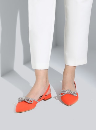 Orange - Flat - Flat Shoes - Dilipapuç