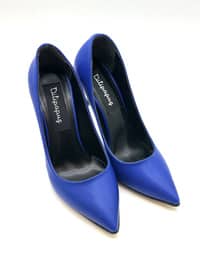 Navy Blue - High Heel - Evening Shoes