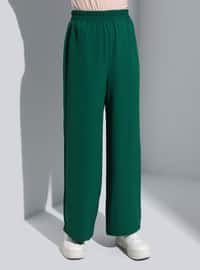 Aerobin Pocket Detailed Twin Tunic and Pant Set - Emerald Green - Refka