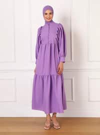 Vintage Purple - Modest Dress