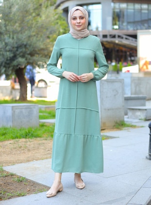 Sea Green - Modest Dress - ZENANE