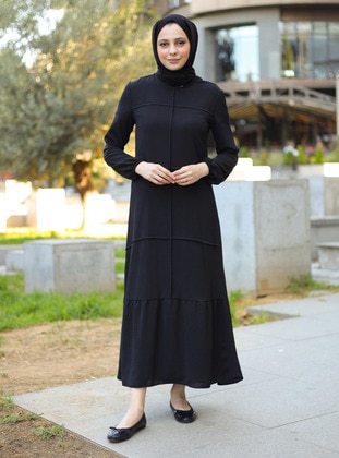 Black - Modest Dress - ZENANE