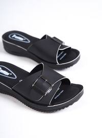 Black - White - Sandal - Slippers