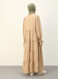 Light Beige - Modest Dress