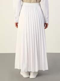 White - Unlined - Skirt - Refka