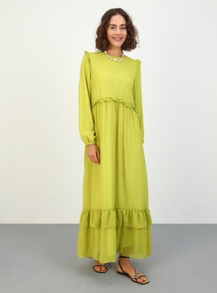 Olive Green - Modest Dress - Benin