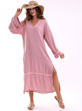 Powder Pink - Modest Dress - Ladymina Pijama