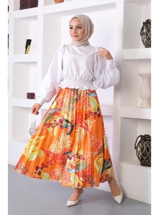 Orange - Skirt - Benguen