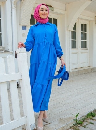 Saxe Blue - Modest Dress - Locco Moda