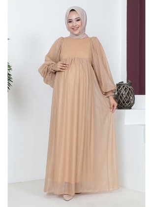Gold color - Maternity Evening Dress - MISSVALLE