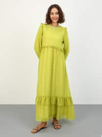 Olive Green - Modest Dress