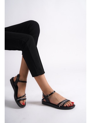 300gr - Black - Sandal - Moda Değirmeni