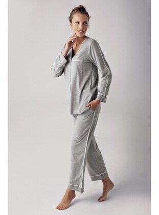 Gray - Maternity Pyjamas - Artış Collection